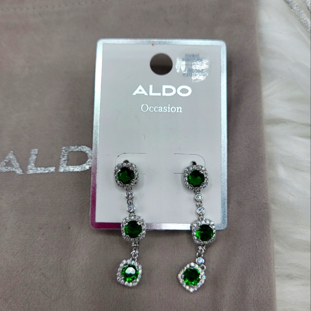 Aldo Emerald Color Earrings
